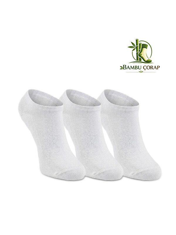 SLAZENGER JESTER 3 lü Kadın Bambu Beyaz Çorap