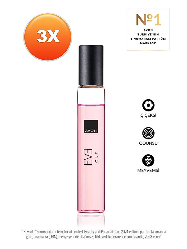 AVON Eve One Kadın Parfüm Edp 10 Ml. Üçlü Set