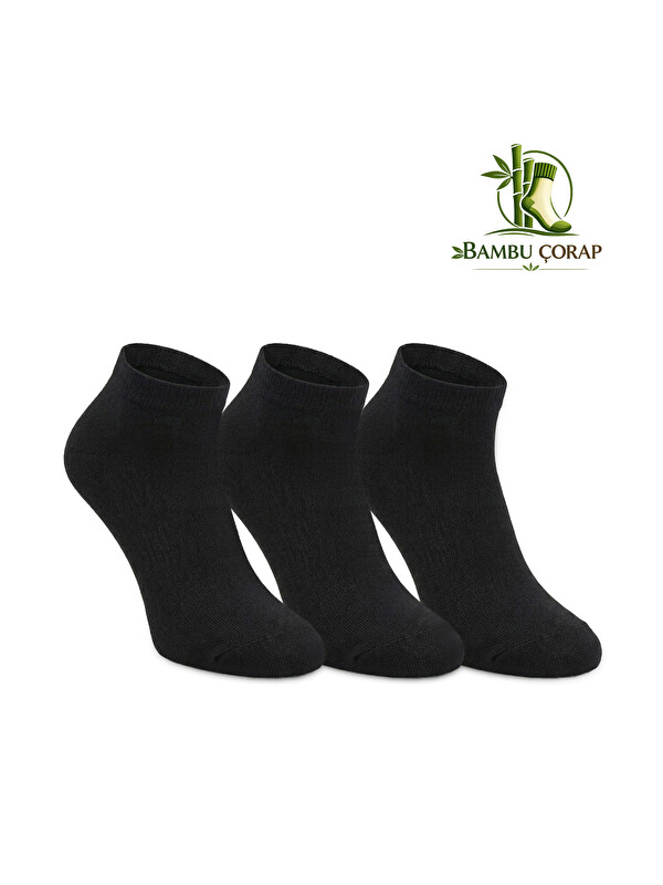 SLAZENGER JOYRIDE 3 lü Kadın Bambu Siyah Çorap