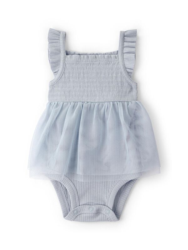 Carter's Kız Bebek Kısa Tulum 3 Ay-24 Ay Mavi