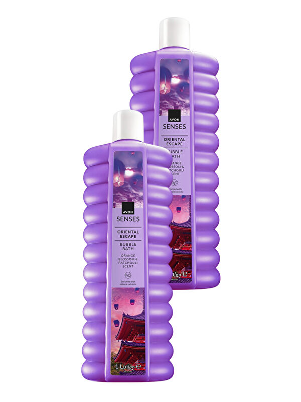 AVON Senses Oriental Escape Portakal Çiçeği ve Paçuli Kokulu Banyo Köpüğü 1 Lt İkili Set