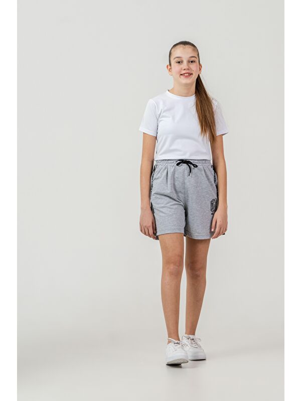 Mışıl Kids Girl Team Baskılı Yanlar Garnili Kız Çocuk Şort