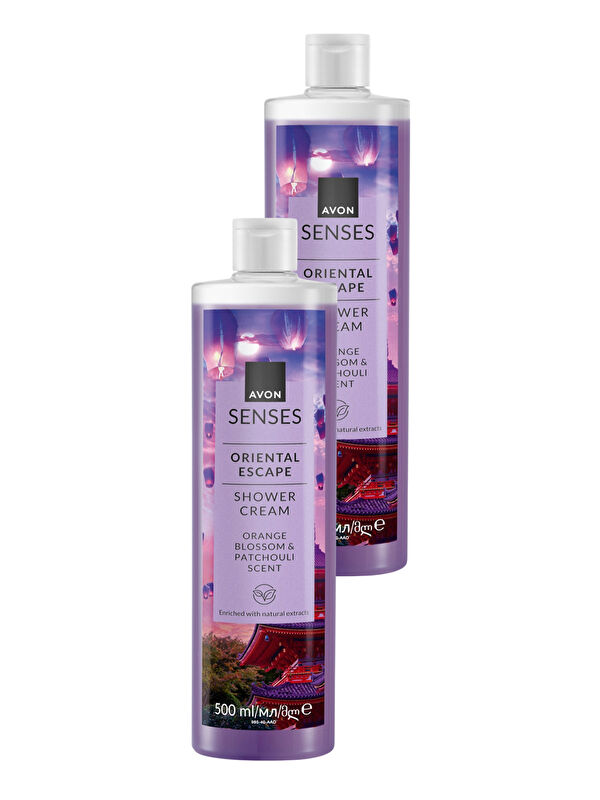 AVON Senses Oriental Escape Portakal Çiçeği ve Paçuli Kokulu Duş Jeli 500ML İkili Set