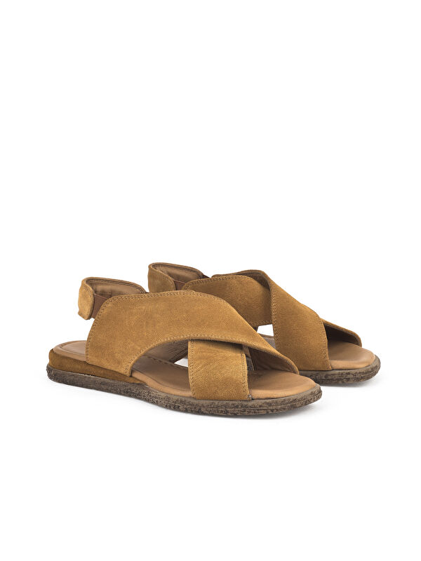 Kadın Hakiki Deri Sandalet 1511047Z706 Taba - Görsel 3