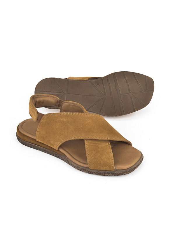 Kadın Hakiki Deri Sandalet 1511047Z706 Taba - Görsel 5