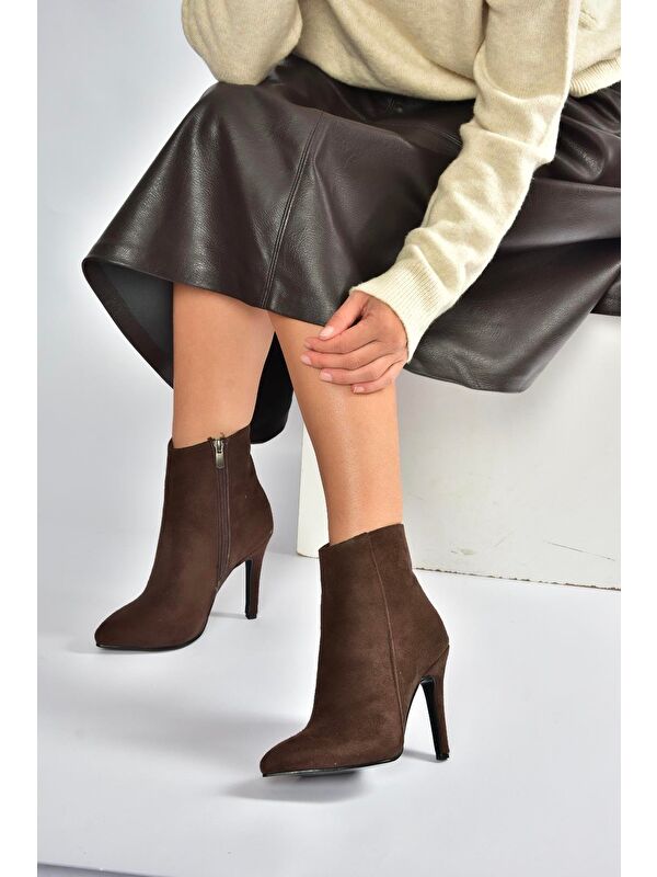 Kahverengi Kadın Bot N372524402 - Görsel 5