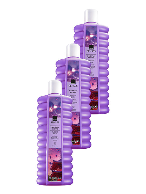 AVON Senses Oriental Escape Portakal Çiçeği ve Paçuli Kokulu Banyo Köpüğü 500ML Üçlü Set