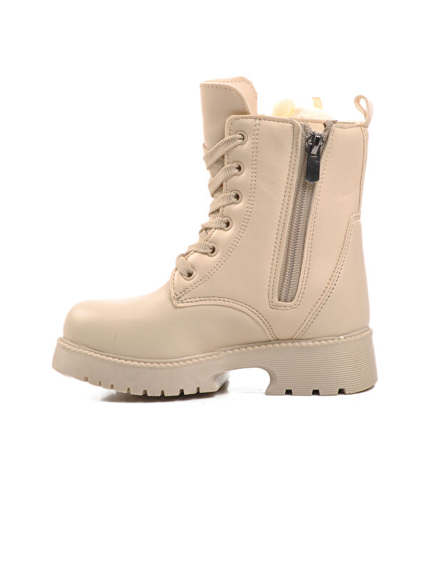 Bej İçi Kürklü Kız Çocuk Bot Pegasi - Görsel 3