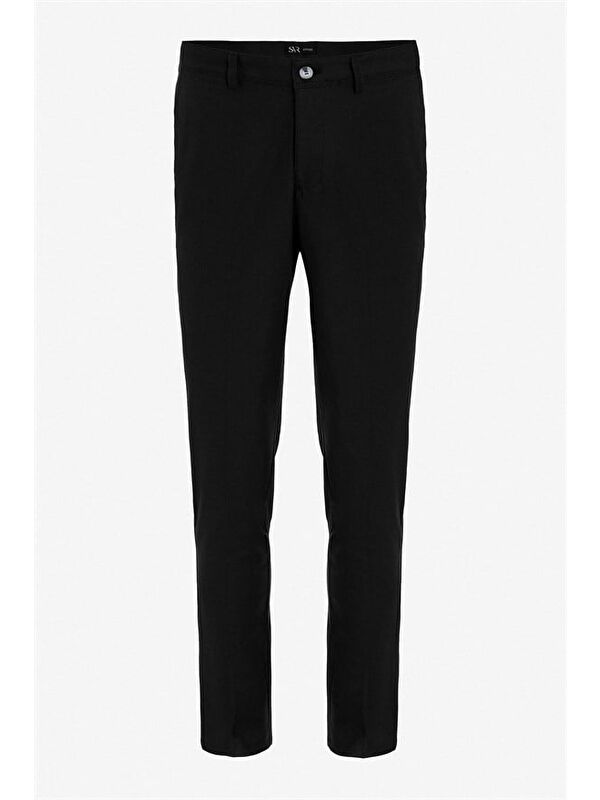 Süvari Siyah Regular Casual Pantolon