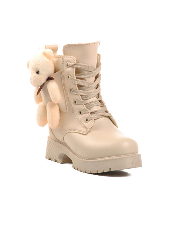 Bej İçi Kürklü Kız Çocuk Bot Pegasi - Görsel 4