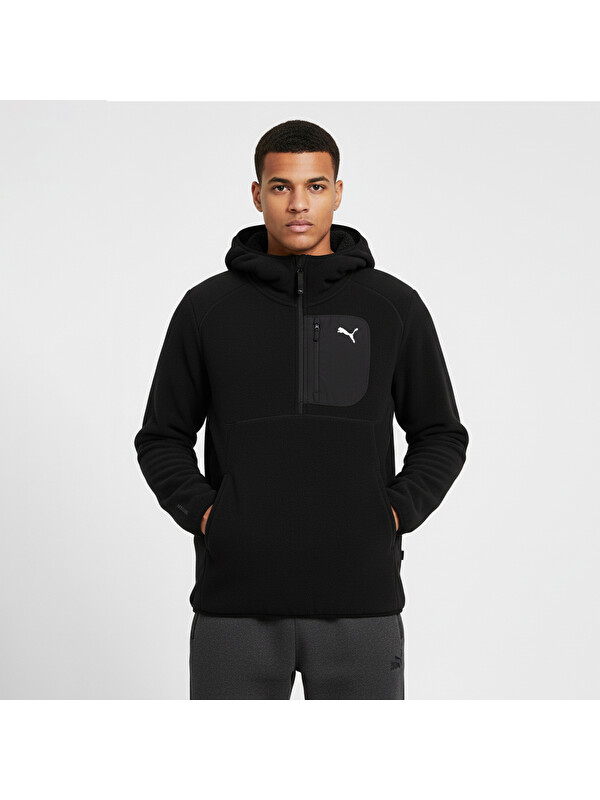 Puma Erkek Siyah Kapüşonlu Sweatshirt