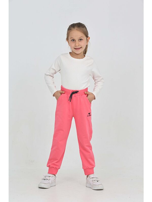 Toontoykids Kız Çocuk Taç Nakışlı Eşofman Alt