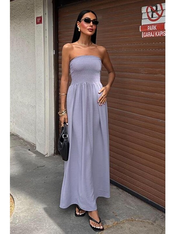 Jane's Göğsü Gipeli Straplez Elbise 2878