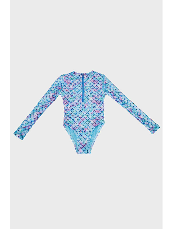 Slipstop Miranda Long Sleeve Desenli Uv Korumalı Mayo SM2611001405