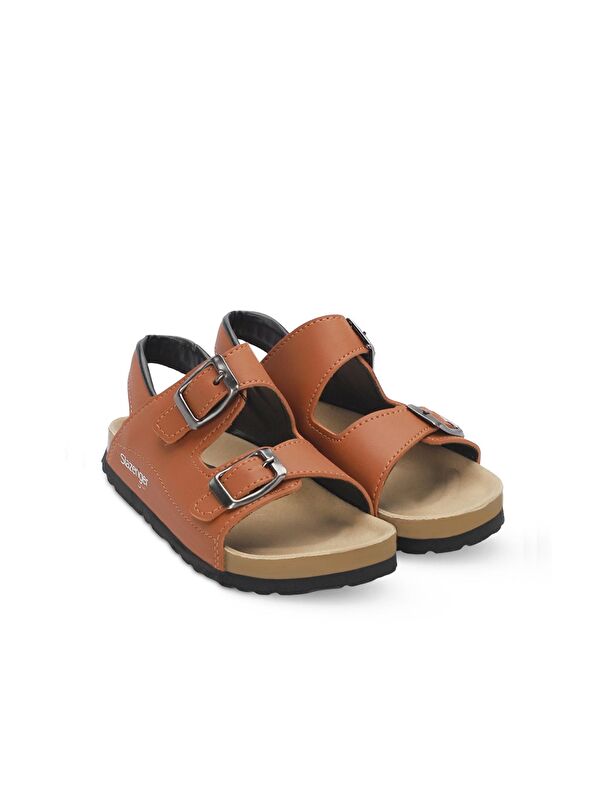 KOBBY Unisex Çocuk Sandalet Taba - Görsel 3