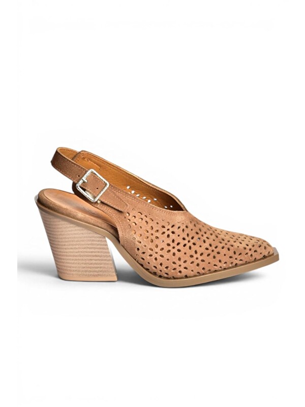 Fox Shoes Vizon Kadın Topuklu Ayakkabı Y654154702