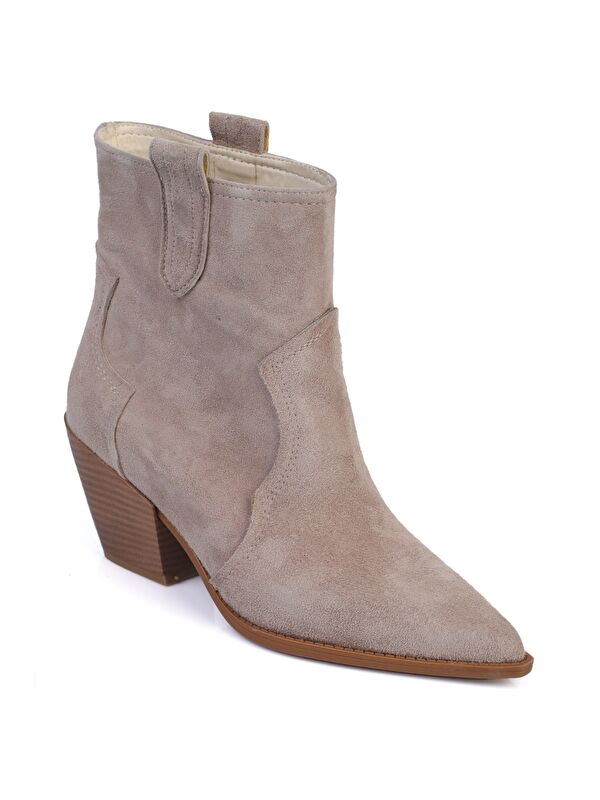 Tiffani Sivri Burunlu Hakiki Deri Yandan Çekmeli Kadın Kovboy Bot - Görsel 2