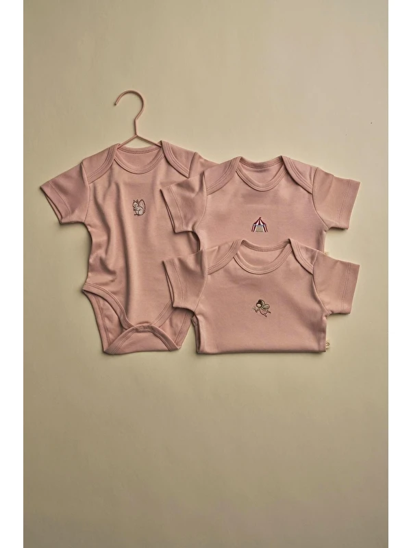 Oh La La Koala For Little Ones 3'lü Somon Dreams Serisi Kısa Kollu Çıt Çıtlı Body Zıbın Model 9