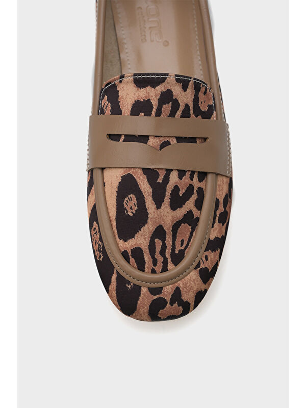 Caren Leopar Kadın Loafer Ayakkabı - Görsel 4
