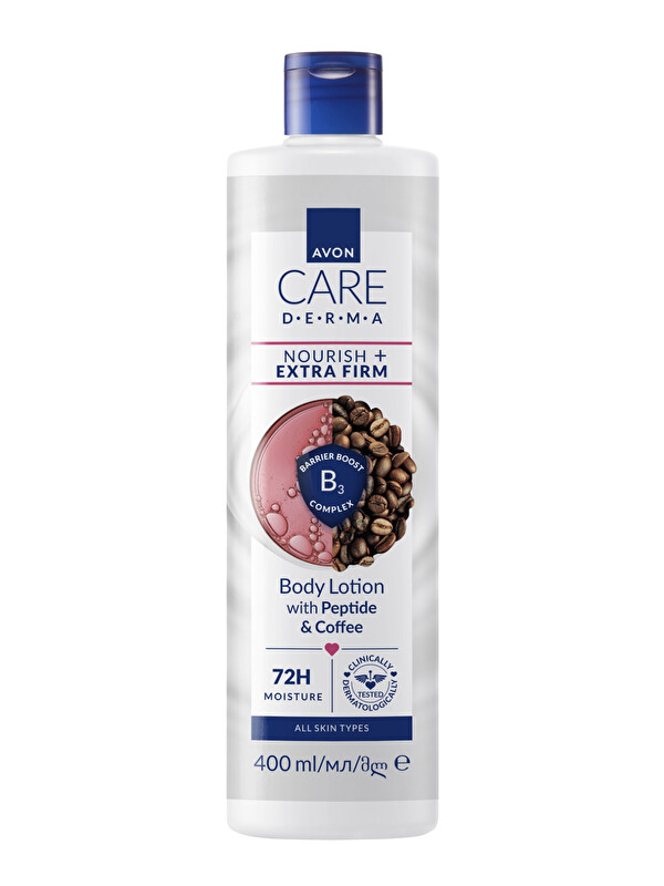AVON Care Derma Besleyici + Ekstra Sıkılaştırma Etkili Peptit ve Kahve İçeren Vücut Losyonu 400ml