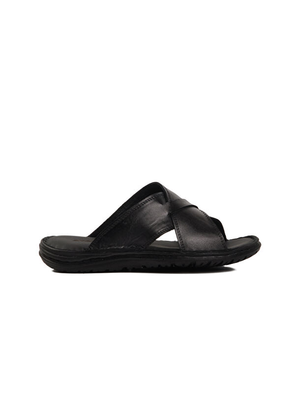 Siyah Çapraz Bantlı Hafif Erkek Terlik 476404 M - Görsel 2