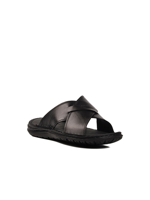 Siyah Çapraz Bantlı Hafif Erkek Terlik 476404 M - Görsel 4