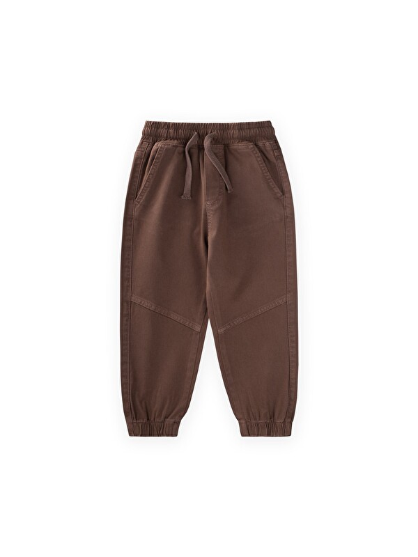 CİGİT Gabardin Parçalı Pantolon 2-12 Yaş Kahverengi