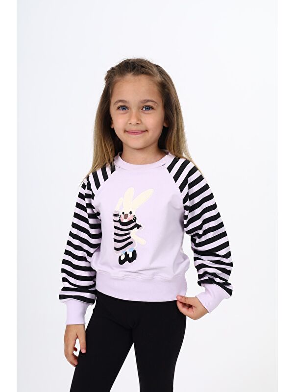 Toontoykids Kız Çocuk Nakışlı Sweatshirt