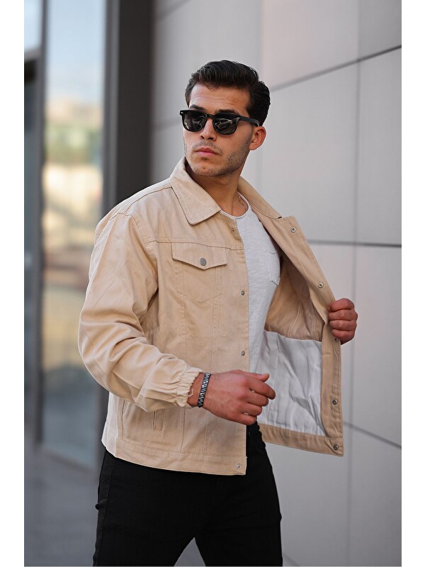 Comstar Çıtçıtlı Oversize Jean Ceket
