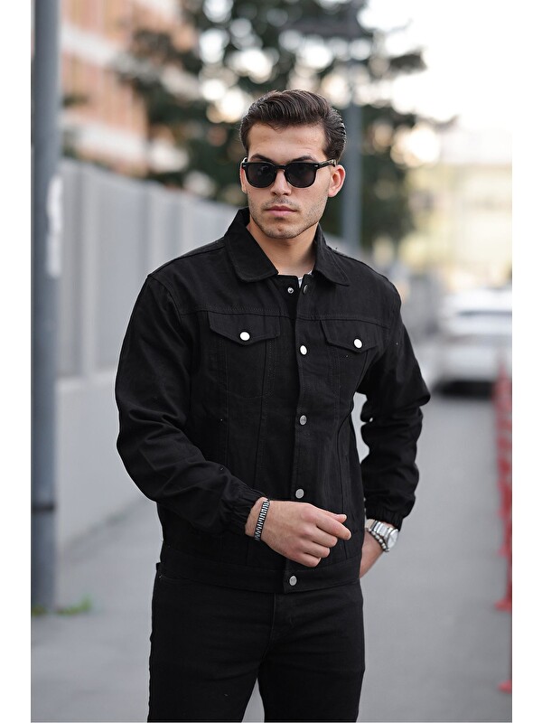 Comstar Çıtçıtlı Oversize Jean Ceket