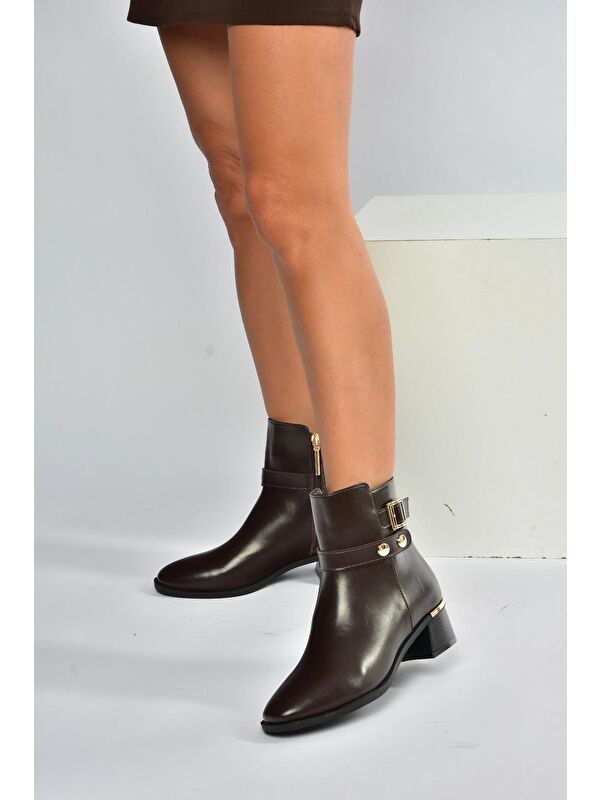 Kahverengi Kadın Bot V518978109 - Görsel 4