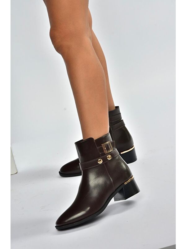 Kahverengi Kadın Bot V518978109 - Görsel 5