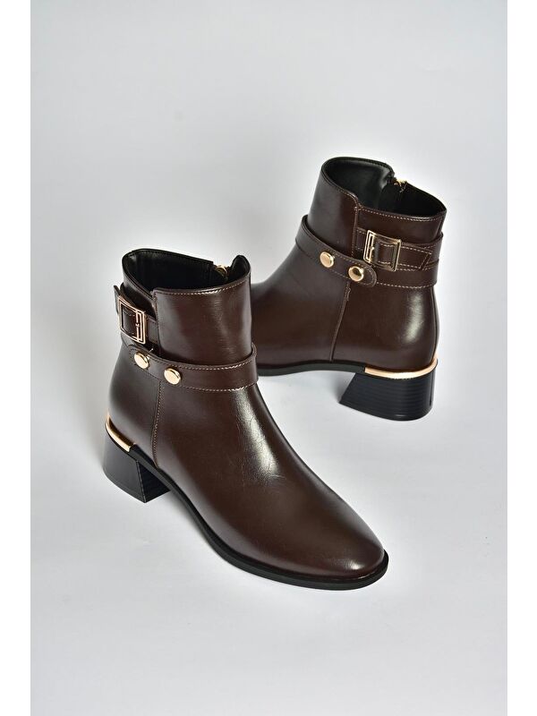 Kahverengi Kadın Bot V518978109 - Görsel 8