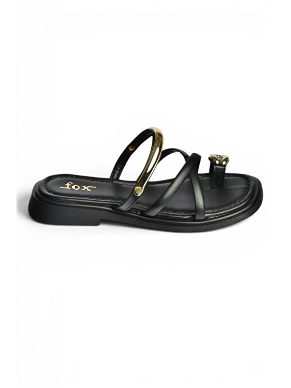 Fox Shoes Siyah Kadın Terlik Y973611309