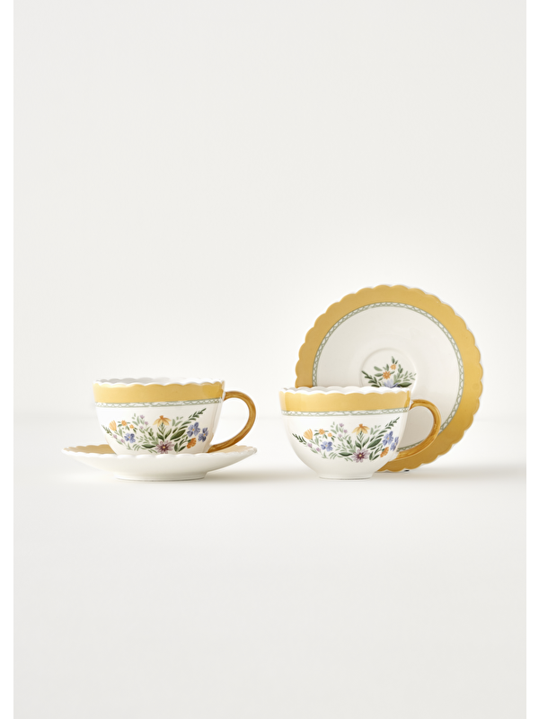 Bella Maison Bianca New Bone 2'li Çay Fincanı Seti (210 cc)