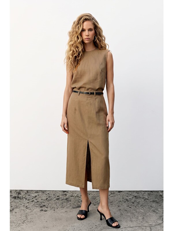 SATEEN Sasha Takım - Camel
