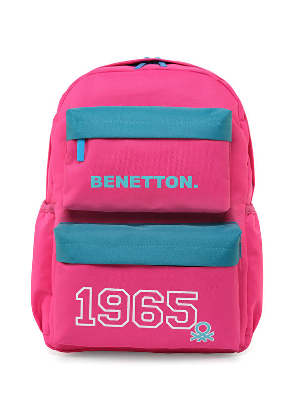 United Colors Of Benetton 1965 Çift Ön Cepli Kız Çocuk Sırt Çantası