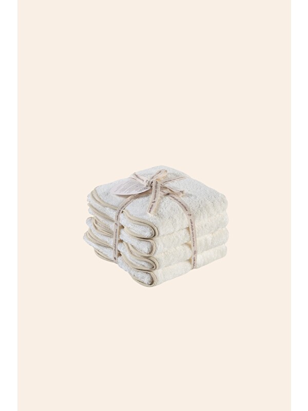 İrya Scallop %100 Pamuk Havlu 4/50x90 cm Ecru+Desert Sand