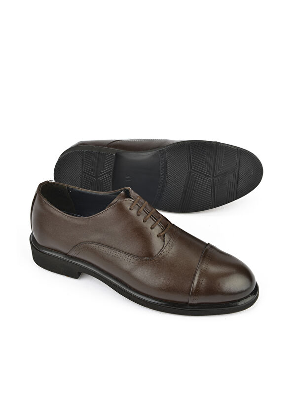 Erkek Hakiki Deri Klasik Ayakkabı 15148Z134 Kahve - Görsel 3