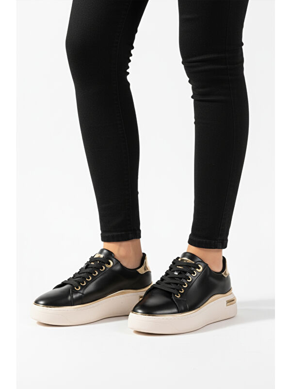 Siyah Bağcıklı Hafif Kadın Sneaker Lady 029 Z - Görsel 2