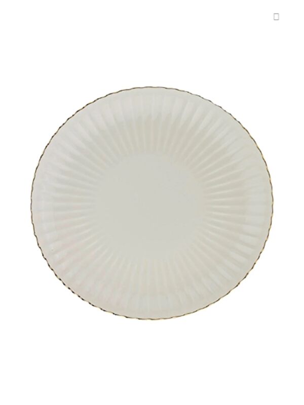 Kütahya Porselen Bone Luz Altın File Pasta Tabağı 21cm Tekli