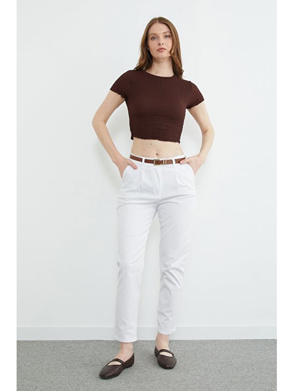 Fullamoda Kemerli Cepli Gabardin Pantolon