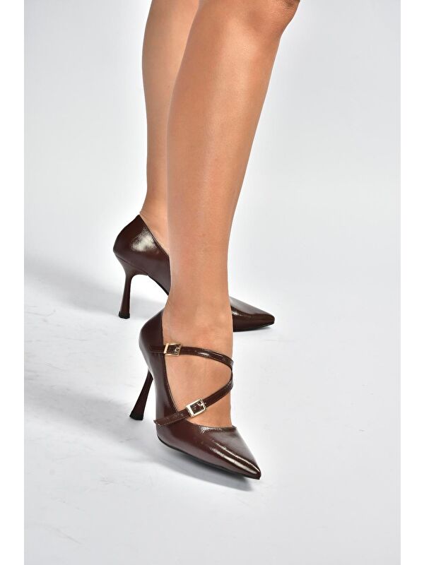 Kahverengi Kadın Topuklu Ayakkabı V820467260 - Görsel 3