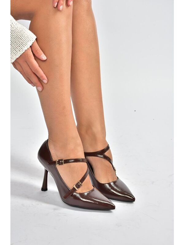 Kahverengi Kadın Topuklu Ayakkabı V820467260 - Görsel 4