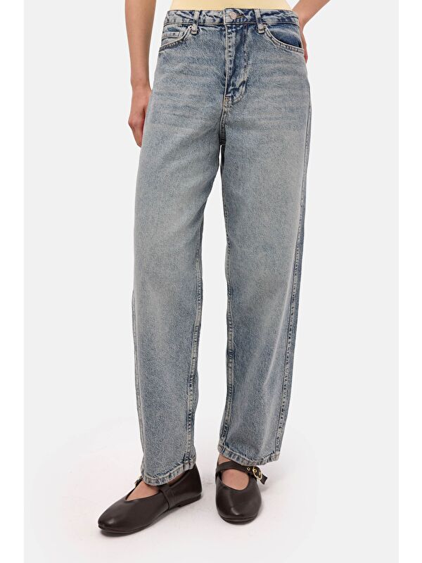 It's Basic Kadın Jean Renk 4s6-32 Relax Fit Esnek Kumaş Denim Jean
