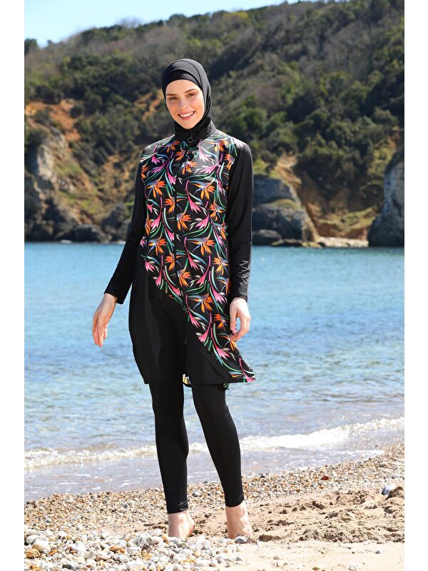 SEBOTEKS Garni Model Taytlı Tam Kapalı Tesettür Mayo 3440