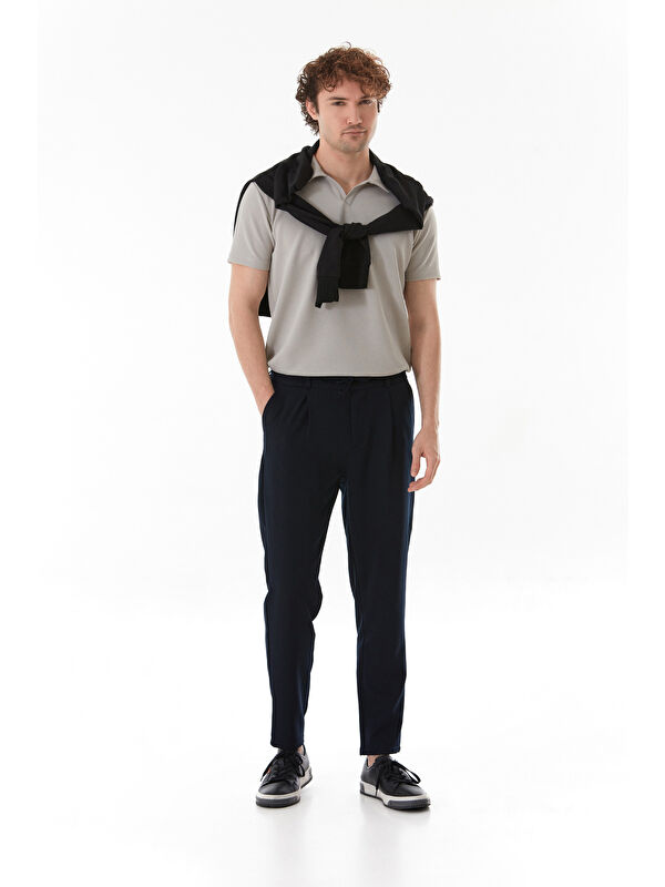 Fullamoda Beli Lastikli Bağlamalı Regular Fit Erkek Pantolon
