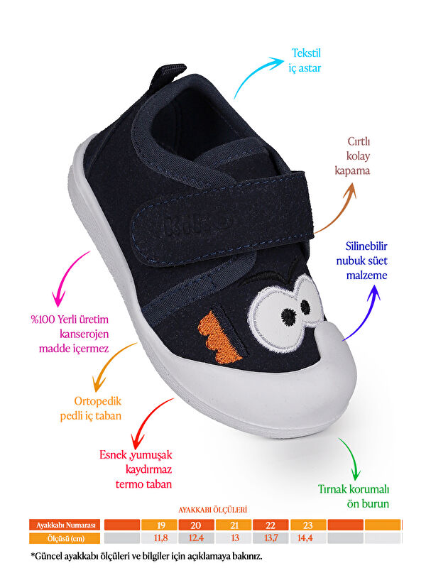 Cookie Cırtlı Kız Bebek İlk Adım Ortopedik Günlük Ayakkabı - Görsel 3