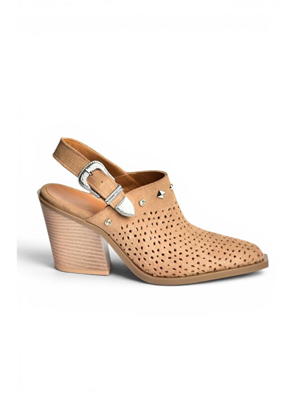 Fox Shoes Vizon Kadın Topuklu Ayakkabı Y654329102