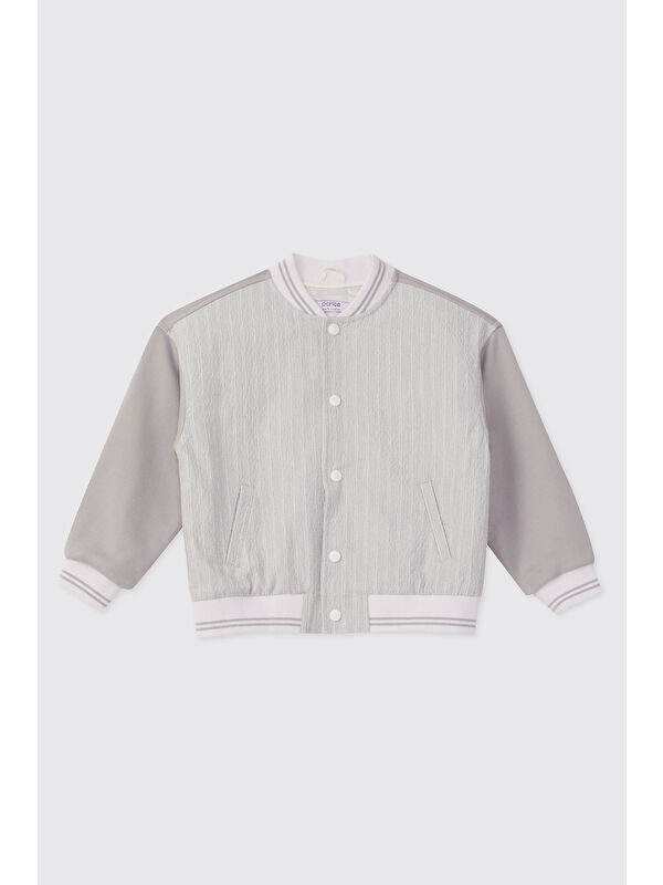 Panço Erkek Çocuk Çıtçıtlı Gri Sweatshirt